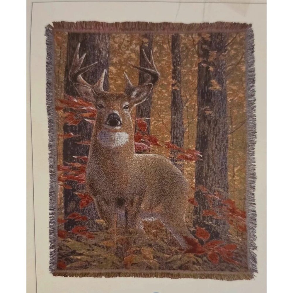 Deer Afghan throw